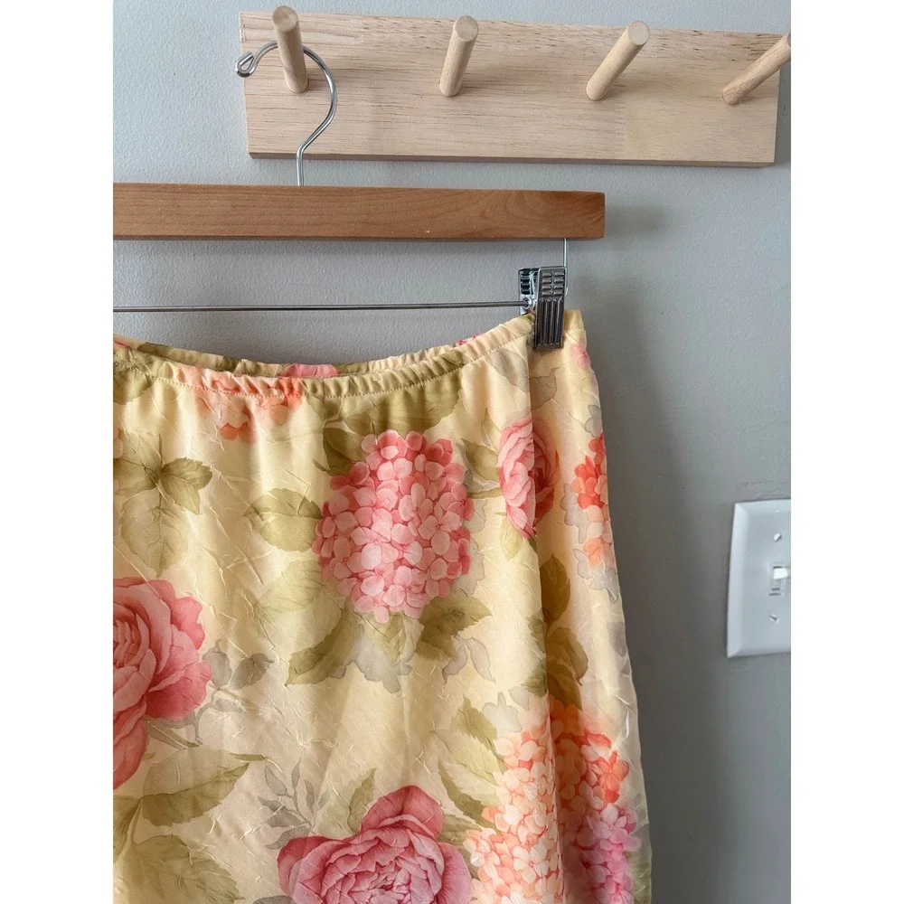 Y2K asymmetrical floral skirt + top